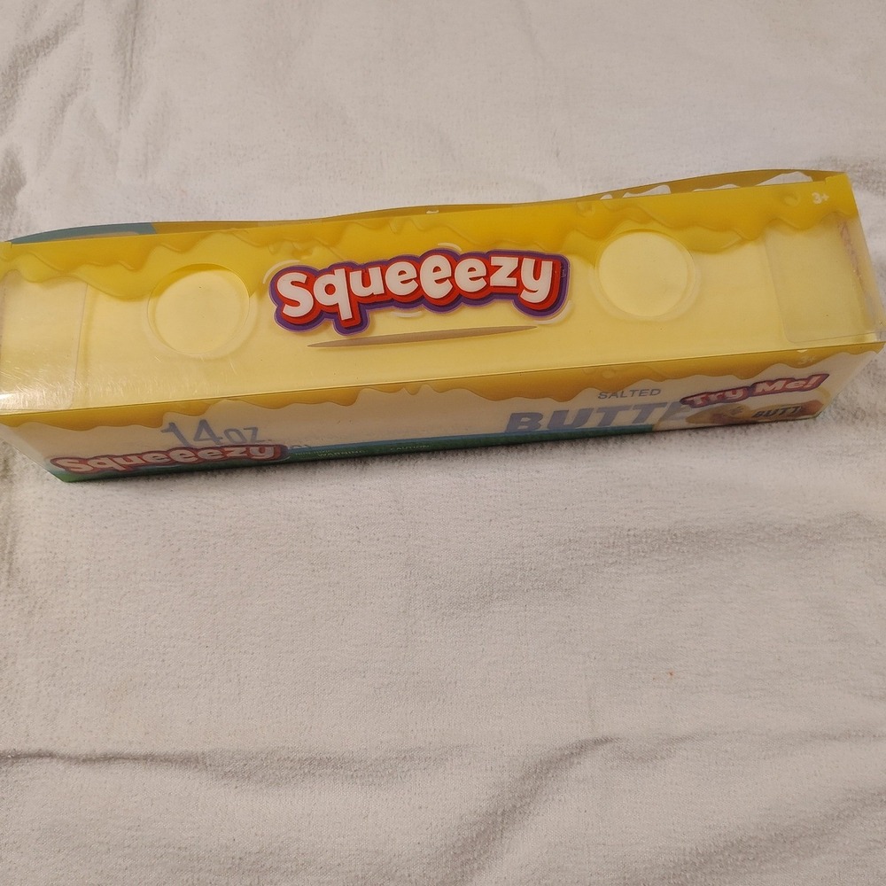 Squeezy Salted Butter Squishy Toy Kids OS Yellow New Novelty Sensory Fidget Toy